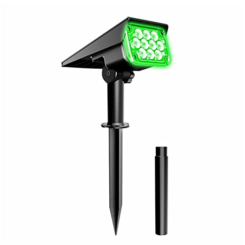 Lampe de jardin solaire verte rotative pour sécuriser un chemin sombre