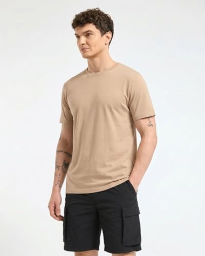 Image of Wellbi Bamboo Men's Tshirt - Ultra-Soft, Breathable & Sustainable | Premium Cotton Blend for Supreme Comfort | Stylish & Eco-Friendly T-Shirt for Men | Tshirt Men Cotton
