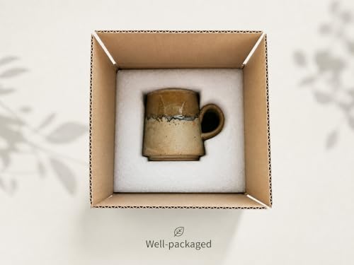 Taza de cerámica artesanal estilo japonés de 15oz miniatura 6