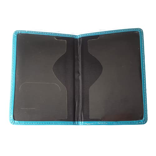 EASYLAVIE Porte Passeport Housse Protège Passeports Cuir Pochette étui pour Passeport Voyage Protection Housse de Passeport (Bleu Ciel) – vue 2