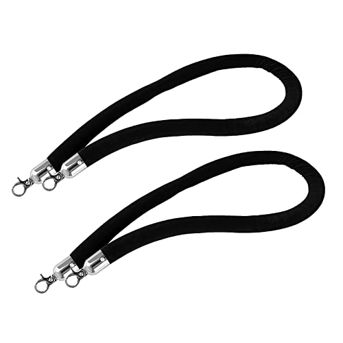 Lot de 6 barrières de contrôle de la foule robustes de 1 m avec clips argentés pour séparation d'événements