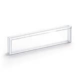 Wiltec Namensschild Abdeckung für Briefkasten mit Stanzmaß 69,1 x 17,2 mm für 73 x 21 mm Namensschild, Ersatzteil für Standbriefkasten und Wandbriefkasten