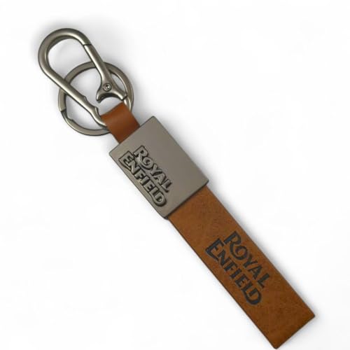 Keychain Compatible With Royal Enfield Bullet Key Chain For Bike | Metal Keychain For Bike (Metal WIde Brown)