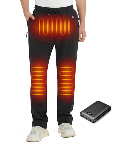 FERNIDA Heated Pants for Women & Men with 10000mAh Battery Fleece-Lined Thick Electric Heated Pants for Daily Wear Leg Warmth