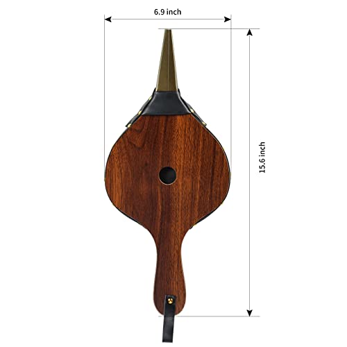 Tj.moree Fireplace Bellows Indoor 15.5"X 6.9" Wood Fire Blower With Hanging Strap, Metal Nozzle, Great Tool For Fireplace, Fire Pit, Wood Stove, Bbq, Outdoor Camping - Brown #TOP1
