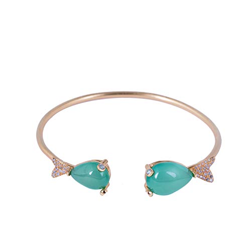 Bangle argent et agate verte, le cadeau idéal pour femme