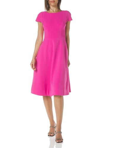 Dress the Population Women's Livia Midi High Dress, Bright Fuchsia,