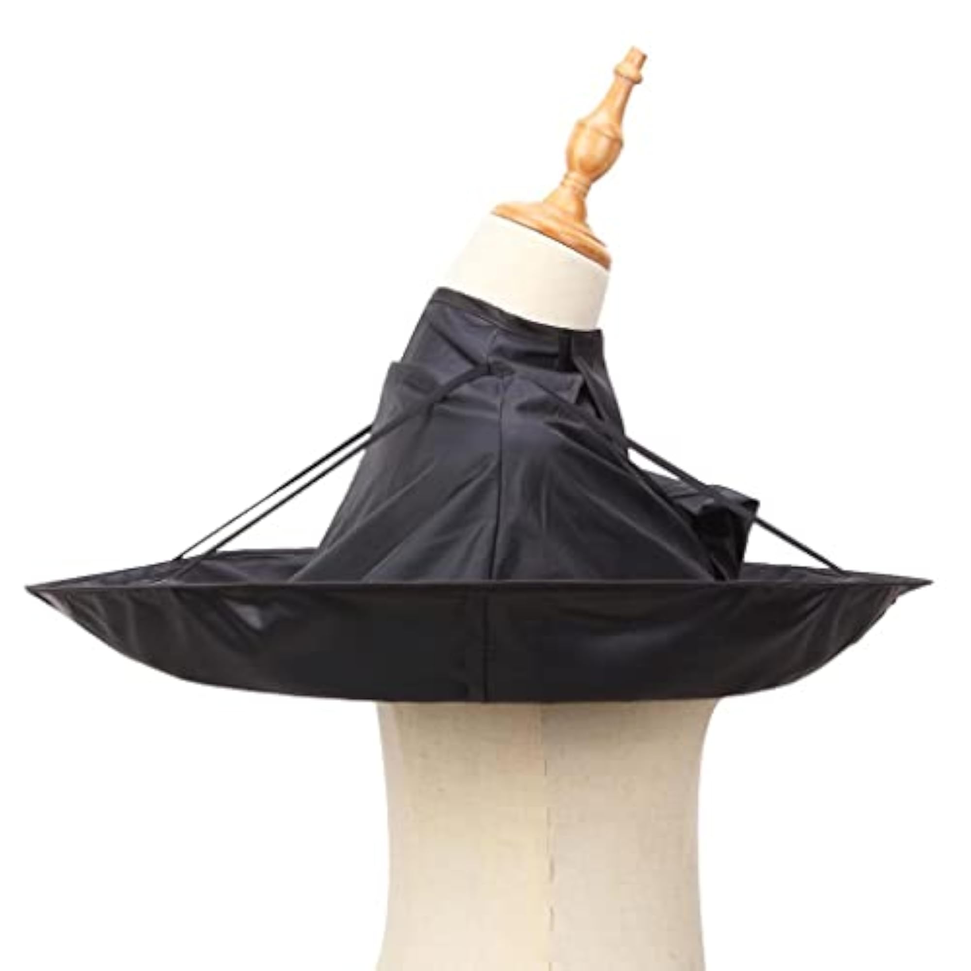Pro Hair Cutting Cape Hair Catcher Cloak Kit, Black