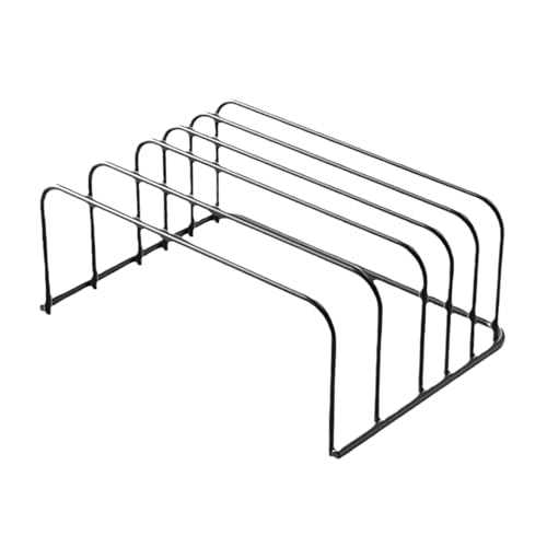 Soporte para tapa de cacerola, soporte para tapa muerta, 5 ranuras de almacenamiento multifunción, organizador de tapa de maceta, soporte para tabla de cortar, tapa de cocina, utensilios de descanso