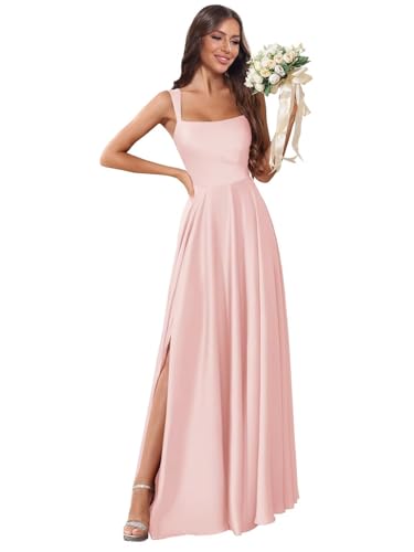 Fukbdz A-Line Blush Pink Bridesmaid Dresses for...