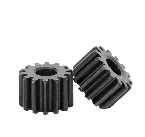 Bevel Gear Pinion Hardware Mechanical Spur Gear 1M-12T/13T/14T/15T/16T/17T/18T/19T/20T/21T/22T Carbon Steel Blackening Cylindrical Gear Transmission Accessories(1M22T - Bore 6mm)