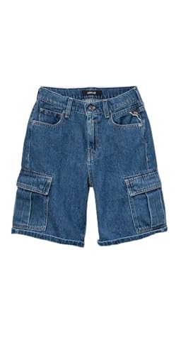 Replay Sb9529 pantalones cortos de jean niños con cintura regulable antipresiones