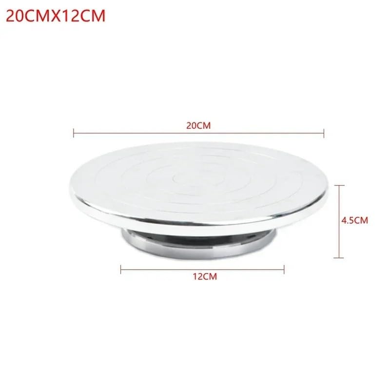Töpferscheibe,Drehscheibe Töpfern Doppelseitige Verwendung Aluminiumlegierung Drehteller Keramik Ton rotierende Töpferscheibe(25CMX15CM)