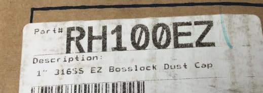 RH100EZ 1" 316SS EZ Bosslock Dust Cap