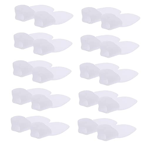 GOOHOCHY 10 Pairs Silicone Toe Protector for Hallux Toe Separation and Comfortable Toe Alignment