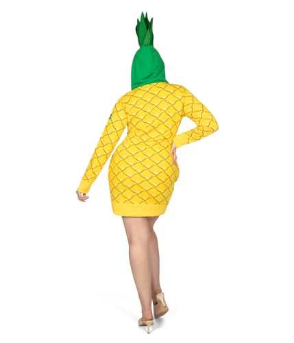 Tipsy Elves Pineapple Halloween Costume Dress: X-Large Yellow