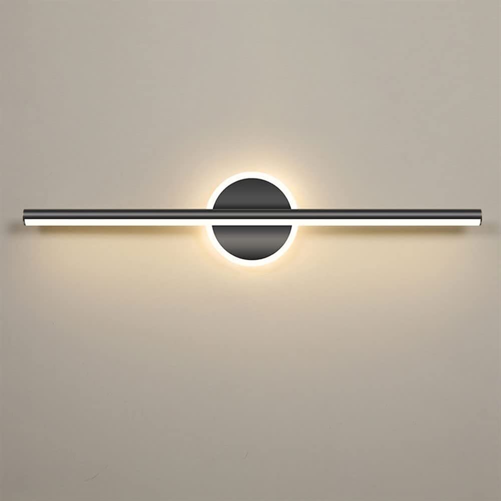 FZQSXAZU LED Wall Lamp for Bathroom Black Vani Mirror Light Front Lighting Makeup Linear Cosmetic Lights Slish Wall-Mounted Sconce Room