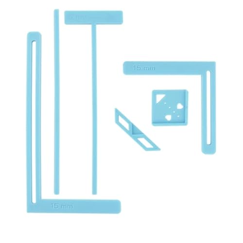 La mejor comparación de Encuadernación - los más vendidos. 41 Kit de Reglas de Encuadernación, 6 piezas, Plantillas, Album de Recortes, Scrapbooking (Azul)