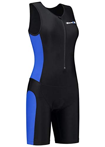 7217Sb-bl Trisuit for Women, Black/Blue, S
