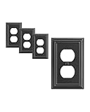 DEWENWILS Placas de pared dúplex de metal, paquete de 4