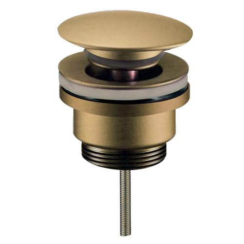 Kibath Valvola Di Scarico Lavabo Bidet Finitura Oro Spazzolato Realizzato in Ottone