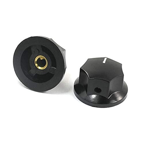 PRINDIY - 2 Botones de potenciómetro Giratorio, 6 mm, 33 x 17 mm, Color Blanco Cover