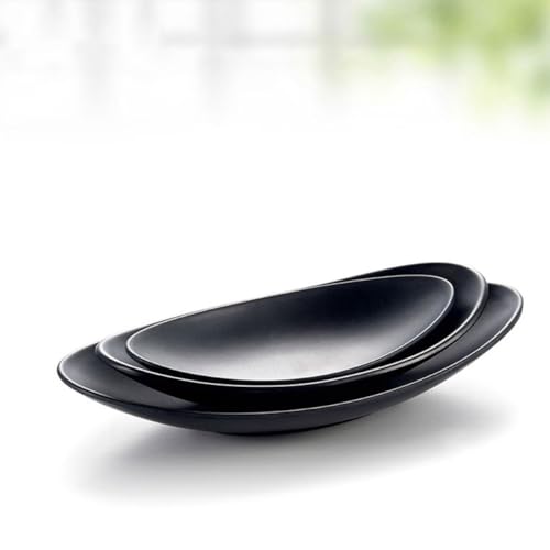 Platos Sushi Operitacx Melamina 2 piezas negro miniatura 6