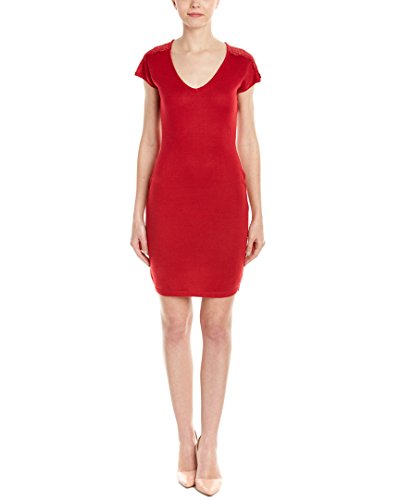 Marc New York by Andrew Marc Women's Short Sleeve Lace Trim Sweater Dress, Classic Red, X-Large at Amazon Women's Clothing store Marc New York by Andrew Marc Women's Short Sleeve Lace Trim Sweater Dress, Classic Red, X-Large at Amazon Women's Clothing store