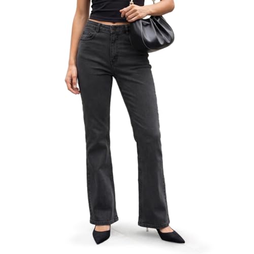 Image of Urbano Fashion Women's Mid Rise Bootcut Washed Jeans Stretchable