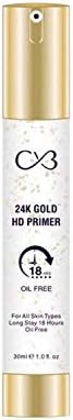 CVB PL702 24K Gold HD Primer for Facial Rejuvenation, Makeup Base with Anti-aging & Fragrance-Free Formula (Gold, 30ml)