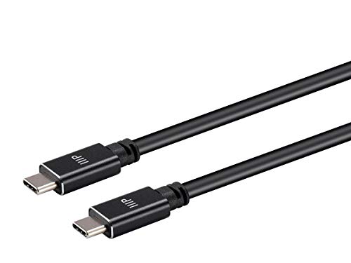 Monoprice Cabo USB tipo C ultra compacto 3.2 geração 2 – 1 metro – preto, 10Gbps, 5A, entrega rápida