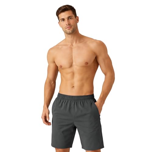 Image of NINQ Workout Half Pant for Man | Gym Shorts for Men with Drawstring Waist & 2 Zipper Pockets | Stylish Lightweight Shorts Pant for Men Sports