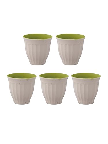 台和 コップ 240ml オーガニックベージュ若草 5個セット 食洗機対応 メラミン製 バイオマス原料配合 汚れにくい 傷が目立ちにくい ベルマット加工 業務用 日本製 Aube SJ-20-OBGM