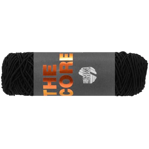 LANA GROSSA The Core | Stabiles, umwickeltes Baumwollgarn - ideal für Dekoartikel & Taschen | Handstrickgarn aus 50% Baumwolle & 50% Polyester | 100g Wolle zum Stricken & Häkeln | 85m Garn FB12