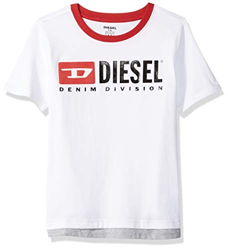 Diesel Boys' Little Short Sleeve T-Shirt, Ringer White, 6