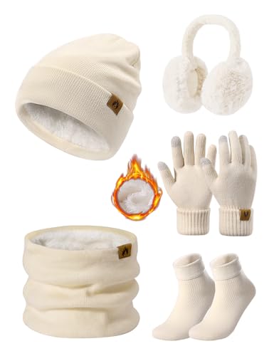 Winter-Mütze Mit Ohrenklappen, Loop-Schal & Touchscreen-Handschuhe Set Für Damen & Herren – Stylisches 3-in-1 Winter-Set
