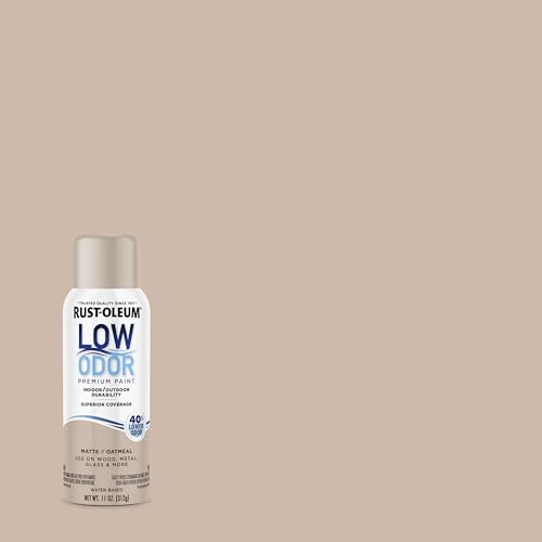 Image of Rust-Oleum Low Odor Premium Spray Paint, 11 oz, Matte Oatmeal, 6 Pack