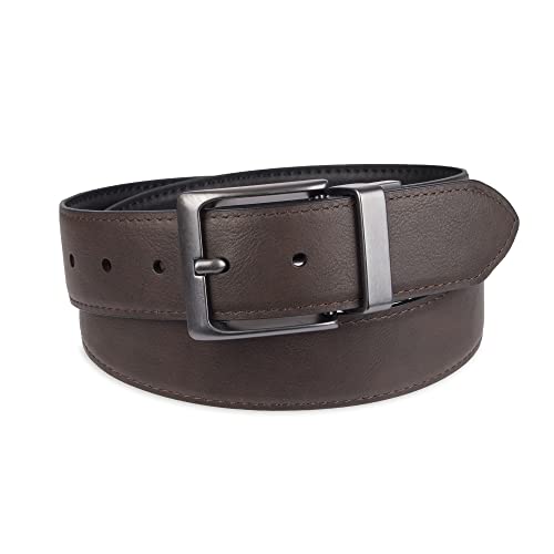 Image of Levi's Leather Men's Levis 40Mm Reversible Belt With Brushed Silver Buckle