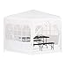 Produktbild Relaxdays Pavillon 6-eckig mit Seitenwänden, Partyzelt, edel, wasserabweisend, stabil, PE-Plane, 2x2x2x2,5 m, weiß