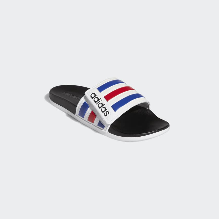 Image of Adidas Men ADILETTE COMFORT ADJ Synthetic Swim Slide FTWWHT /SCARLE /ROYBLU | GTD10