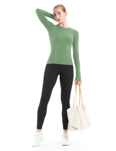 Image of MathCat Seamless Long Sleeve Workout Tops for Women