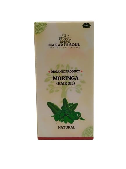 Moringa Hair Oil Ma Earth Soul Organic Moringa Hair Oil, Promotes Hair Growth, 100% Natural