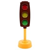 TOYANDONA Traffic Light Model Rounded Edges Simulation Signal Lamp with Automatic Light Change Sound Effects Early Education Playset for Traffic
