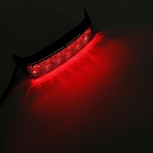 Luces traseras LED para alforjas, compatibles con Harley-Davidson 2014-2022, rojas con lente ahumado, impermeables miniatura 4