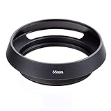 43mm Vented Curved Metal Lens Hood Compatible Fuji/Sony/Canon/Leica/Leitz/Voigtlander, Mitakon 25mm f/0.95 - Black Color
