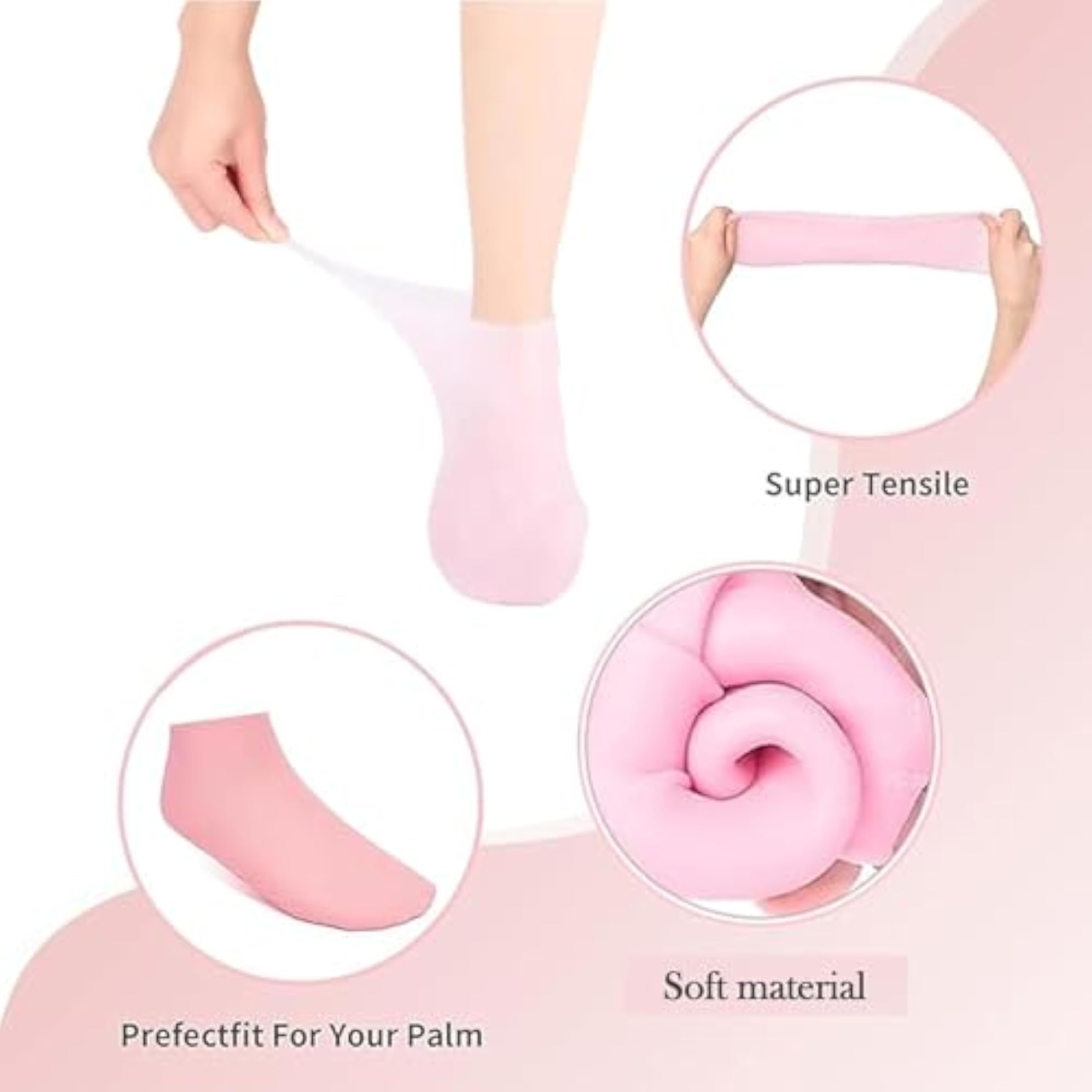 Moisturizing Foot Spa Silicone Socks, Heel Protectors