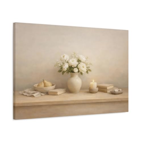 Impression sur toile fleurs blanches grand format horizontal