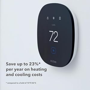 Ecobee3 lite smart thermostat programmable wifi thermostat works with siri alexa google assistant energy star certified diy install black  urban country home decor
