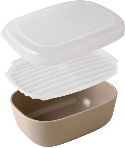 アーネスト 冷凍ご飯容器 ご飯がう米わん 1合用 保存容器 弁当箱 ご飯お米の冷凍保存 食洗機対応 電子レンジ対応 ベージュ 日本製 A-78229（Amazon）