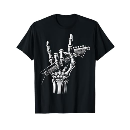 Rock On Skeleton Hand, genial diseño de símbolo de roca Camiseta